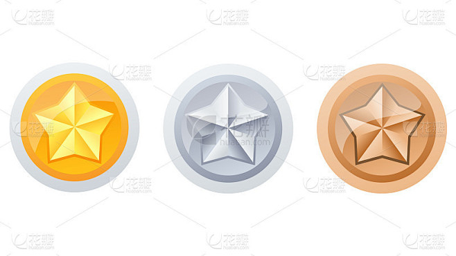 金银铜奖章图标