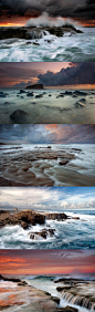 《日落海洋》摄影师：Kieran O’Connor 生活在澳大利亚南部的威尔士州。从2009年摄影，纪录了很多令人难以置信的海景，他们干净清新色彩艳丽。他说：“我很庆幸自己生活在海边。海洋不断变化的野性之美总是让我想拿起相机。”