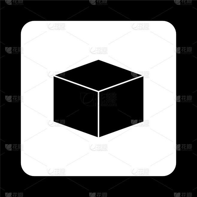 盒子-黑色矢量图标