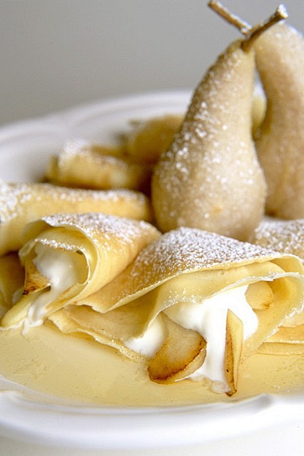 French pear crepes