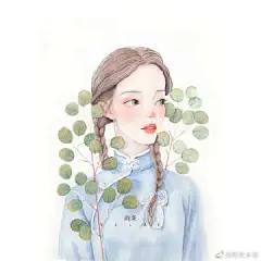 “ 未若惊鸿轻挽髻，素语落笺书云鬟  ”

作者：@雨来水彩 
民国风水彩女子

水彩超话#插画# ​ ​​​​
