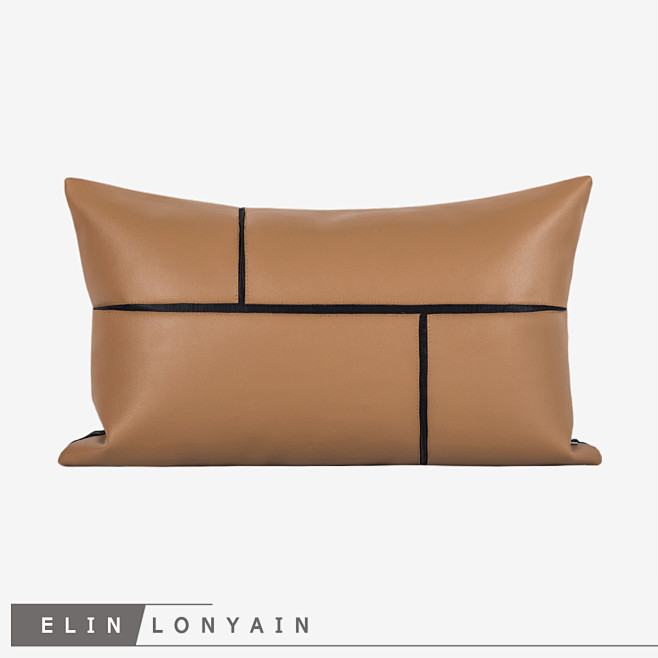 新品现代简约轻奢样板房橘色系床品沙发靠垫...