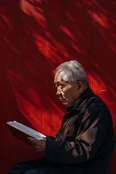 社团老年人看书阅读图片