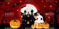 万圣节  - 源文件下载【酷图网】万圣节,蝙蝠,女巫,幽灵,月亮,城堡,万圣夜,森林,恐怖,