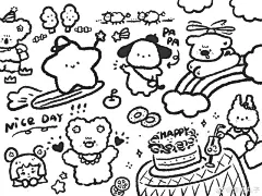 可爱童趣ipad壁纸插画   cr.湯猫丸子