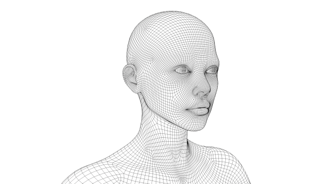 3D建模布线-人头面部布线