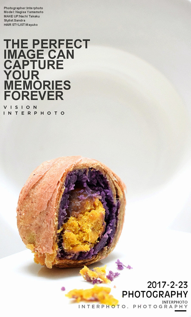 紫薯肉松蛋黄酥 #排版#
