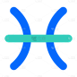 十二星座简约贴纸-SVG-双鱼座