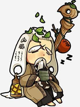 Q版老者道士法师人物 创意素材