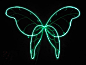 Green EL Wire butterfly wings by TheFrolickingNymph on Etsy