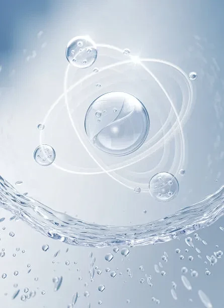 化妆品保湿水分子，化妆品精华液，液体气泡...