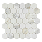 Oracle Tile and Stone - Calacatta Gold Italian Calcutta Marble Polished 2" Hexagon Mosaic Tile - Premium Grade Italian Calacatta Gold (Calacatta Oro) Marble Polished 2 inch Hexagon Mosaic Tiles are perfect for any interior/exterior projects (e.g. kit