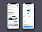 Car Rental App – Onboarding and Feed screens ios mobile-ui user-interface ui app profile mobile app mobile car app design ux sketch material-design ui