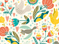 Bird Holiday Pattern