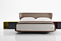 Double bed / contemporary / with upholstered headboard / leather - ALYS by Gabriele & Oscar Buratti - B&B Italia - Videos