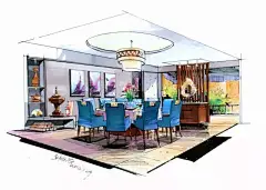 【吐血整理】80张 室内手绘●室内快题●手绘教程，这么好的福利还不赶紧收藏一波？_设计