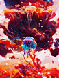AI绘画-致敬《深海》炸裂的色彩-1