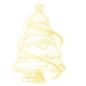 圣诞节平安夜发光圣诞树元素