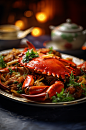 数字艺术食物餐饮美食香辣蟹创意摄影图片-众图网