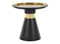 Bimba Side Table, Black and Brass