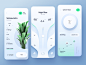 成长App统计数据花园花卉绿色拟态生态种植室内growbox植物灯app ui设计移动