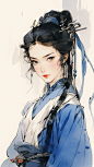 宝蓝与象牙白 || 色