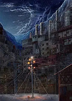 日本插画师 コーラ 关于天空的插画幻想 ​​​​
