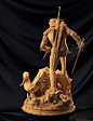 Witcher 3 Geralt - Prime1 Studio Statue, Alvaro Ribeiro : This is the Geralt statue I did for Prime1 Studio.

I worked on files provided by CD Projekt RED, so my job was to transform Geralt into a statue. I was responsible for posing, designing and sculpt