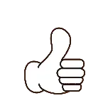 点赞手势装饰素材扁平风动态贴纸