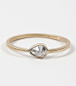 grey diamond teardrop ring