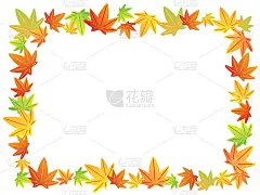 框架插图的枫树，它在秋天变成红色。