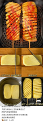 旋风薯塔（大土豆、番茄酱、辣椒面）~空气炸锅