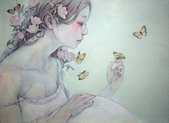 肖姗泓采集到日本插画家 平野実穂(Miho Hirano) 绘画作品