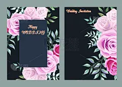 玫瑰,请柬,贺卡,传单,模板,叶子,深情的,结婚请柬,花,布置