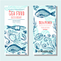 [515]手绘海鲜螃蟹章鱼海鱼食物logo菜单banner AI矢量设计素材-淘宝网