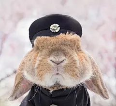 樱花树下的兔子君