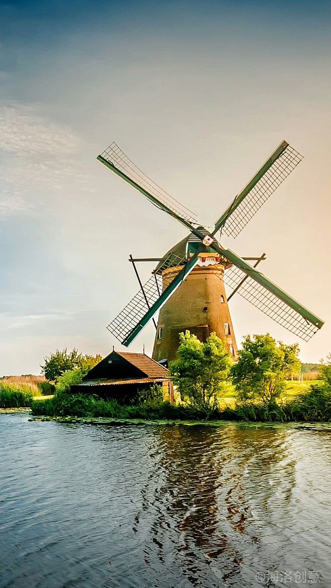 風車#河流#荷蘭