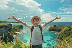 热爱旅游的年轻人