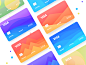 New color visa app design ui illustration icon