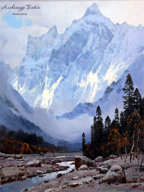 俄罗斯画家亚历山大伊万诺维奇油画风景