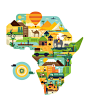design ILLUSTRATION  adobe illustrator maps Travel Nature Landscape map