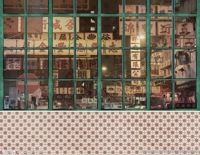 香港老街茶餐厅街头复古窗户