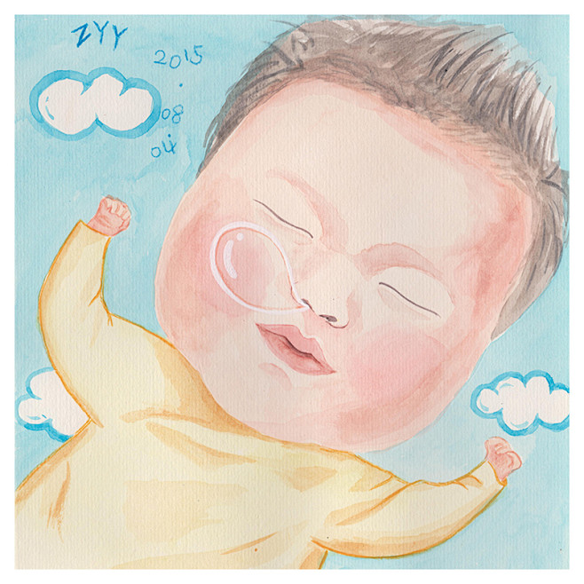 欢迎来图定制属于孩子的独特画像~ 画面：...