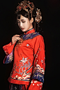 中国红 复古中式结婚礼服 红色秀禾服 古装 新娘嫁衣 
