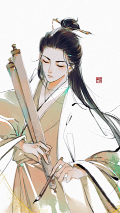 花采采采集到古风，男