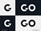 GO - logo concept 2 wordmark mark logomark g letter logo arrow logo minimalist logo creative logo brand designer logo design concept logo designer logo design brand design logotype typography branding icon logo