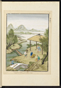 典藏中国丨造纸艺术画谱。推测是西人所画，透视法等西方技巧很明显