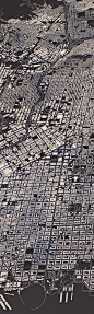 City Layouts : Topography, architecture and traffic routes give every city a unique structure.These conditions create the typical and individual inner structure of a city.I didn't only want to show these structures in the conventional way from above, but