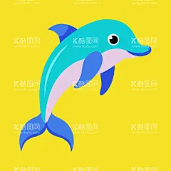 可爱生动活泼的海豚幼儿形态  - 源文件下载【酷图网】幼儿形态,海豚插图,矢量海豚,矢量图,插图,海报,广告素材,海洋生物