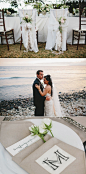 Romantic Outdoor Wedding on the shores of Maui : Just this morning I was scheming up a tropical vacation with my hubs. Somewhere sunny with ocean views and lots of downtime. Somewhere like Maui. I’m pretty sure that vacation dream spawned from this very w